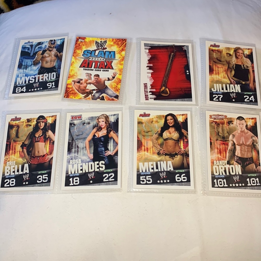 2009 WWE Slam Attax collector cards - 36 cards with 2 chrome - all mint
